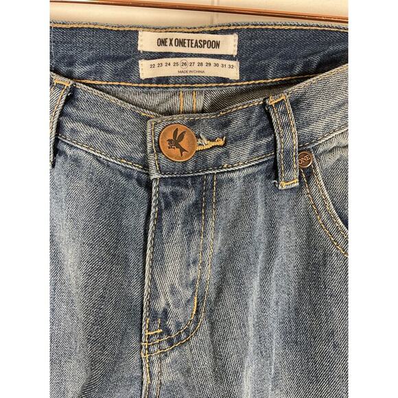 One x OneTeaspoon Womens Westenders Low Waisted Wide Leg Jeans NWOT Size 26 - Picture 5 of 8